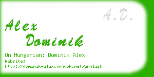 alex dominik business card